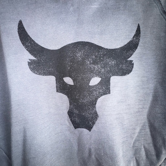 Under Armour Project Rock Men's Gray Hoodie - Picture 2 of 7